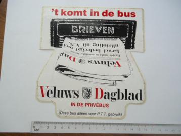 sticker oud VELUWS DAGBLAD krant veluwe courant groot formaa beschikbaar voor biedingen