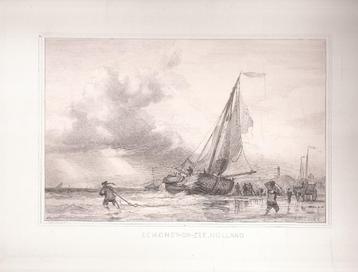Egmondt-On-Zee. Holland. Egmond aan Zee Schip op het strand beschikbaar voor biedingen