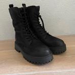 Zwarte Nubuck lederen veterboots maat 40, merk Oxmox, Oxmox, Ophalen of Verzenden, Zwart