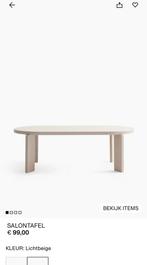 H&M Home Salontafel Ovaal Lichtbeige, Huis en Inrichting, Tafels | Salontafels, Overige materialen, 100 tot 150 cm, Zo goed als nieuw