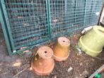 5 Terracotta potten, Ophalen, Steen, Gebruikt, Rond