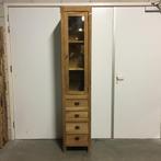 Vitrinekast - 40 cm breed - massief teakhout - TTM Wonen, Huis en Inrichting, Minder dan 50 cm, 200 cm of meer, Www.ttmwonen.nl