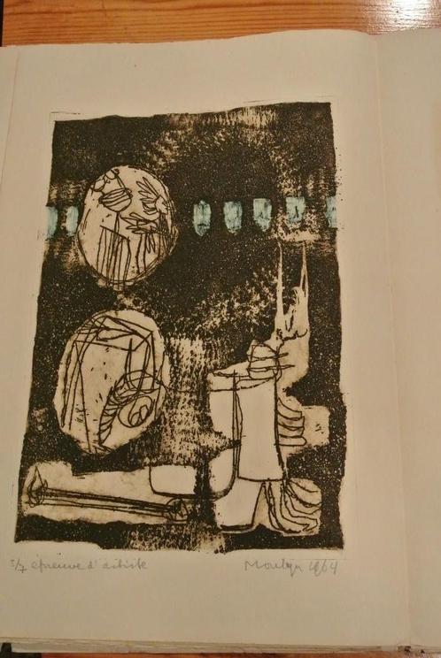 jan montyn map met 10 etsen, Antiek en Kunst, Kunst | Etsen en Gravures, Ophalen of Verzenden