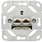 4 x Gira RJ45 data wandcontactdoos CAT6A 2-voudig, Ophalen, Nieuw, Stopcontact