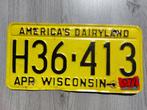 Kentekenplaat Wisconsin USA 1972 Nummerplaat Nummerbord, Auto's, Gebruikt, Ophalen of Verzenden