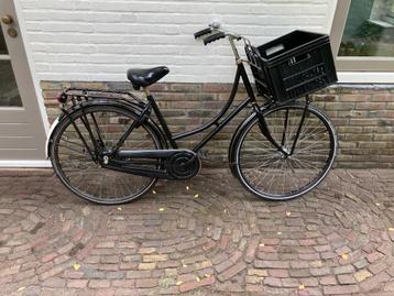 Omafiets/ station/transport fiets-zwart - frame 47cm - 28in beschikbaar voor biedingen
