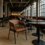 Retro klassieke leren horeca design eetkamerstoelen  901, Ophalen of Verzenden, Nieuw