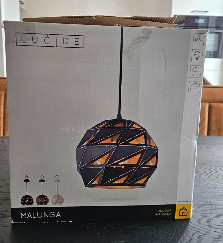 Lucide Malunga Hanglamp - Nieuw in doos, Huis en Inrichting, Lampen | Hanglampen, Nieuw, Minder dan 50 cm, Metaal, Ophalen