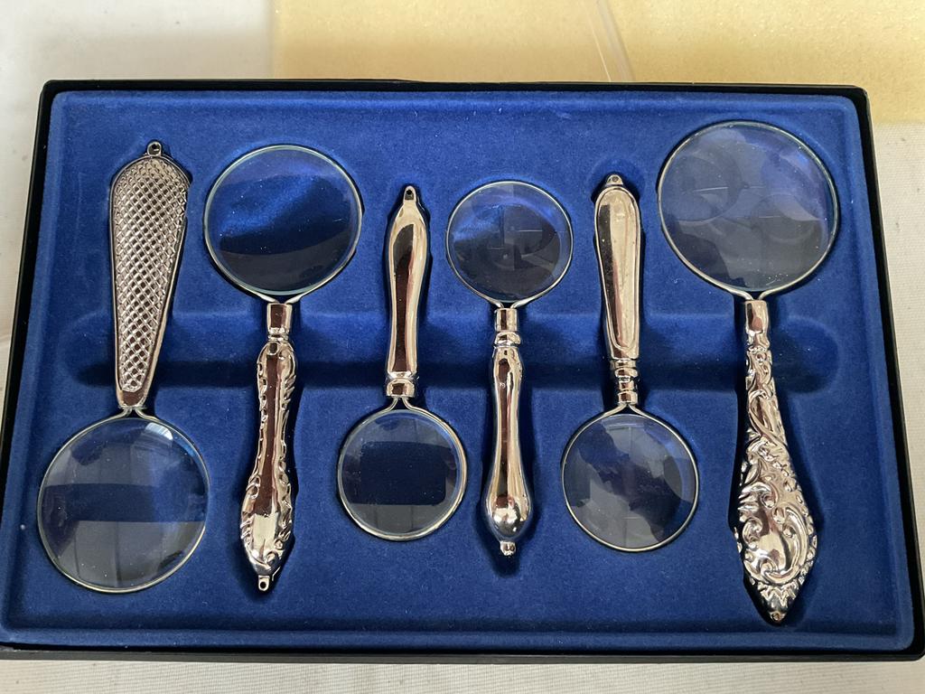 Set van 6 Vintage Vergrootglazen in Doos, Ophalen of Verzenden