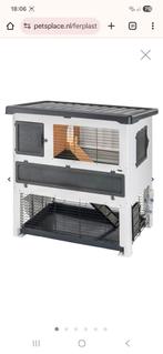 Grijs Konijnenhok Ferplast Grand Lodge 140 plus, Dieren en Toebehoren, 110 cm of meer, Ophalen of Verzenden, Zo goed als nieuw