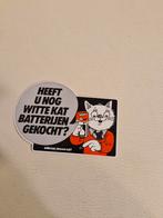 3503 Witte Kat Sticker - Heeft U Nog Batterijen Gekocht?, Ophalen of Verzenden, Gebruikt, Merk