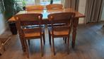 Grenen eettafel met 4 stoelen, Huis en Inrichting, Tafels | Eettafels, Ophalen, Gebruikt, 50 tot 100 cm, Vier personen