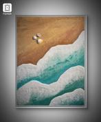 3D Schilderij Strand - 30x40cm, Ophalen of Verzenden