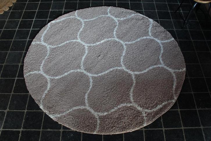 Rond vloerkleed Shaggy Salsa beige Ø200 cm. hoogpolig, Huis en Inrichting, Stoffering | Tapijten en Kleden, Nieuw, 150 tot 200 cm