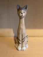 Vintage Dierenbeeld Kat - Beeld - Poes - 18 cm hoog, Ophalen