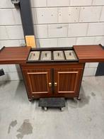 Vintage Warmhoudwagen met 4 Bakken, Huis en Inrichting, Keuken | Keukenbenodigdheden, Ophalen, Gebruikt, Warm, Wagen