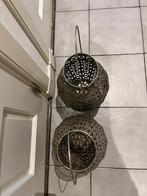 Windlantaarn, wit, zwart of bronzen houder. en andere, Ophalen, Overige materialen, Wit, Zo goed als nieuw