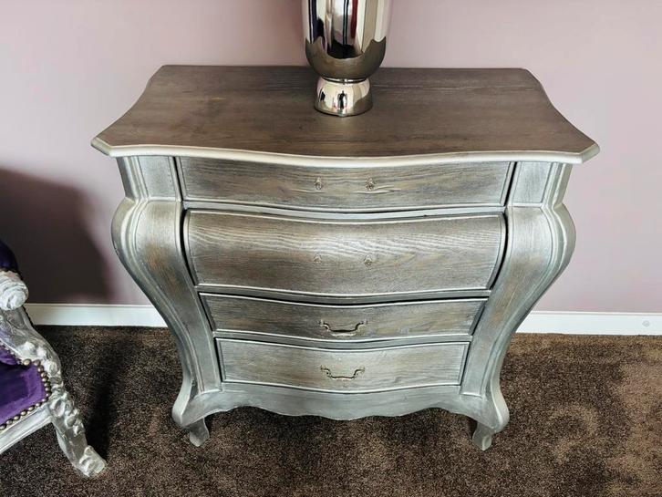 Ladekast zilver Barok., Huis en Inrichting, Kasten | Ladekasten, Gebruikt, Minder dan 100 cm, 50 tot 100 cm, 25 tot 50 cm, Overige houtsoorten