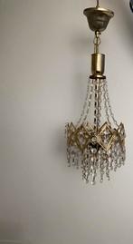 Vintage hanglampje met cristallen hangers, Antiek en Kunst, Antiek | Glas en Kristal, Ophalen