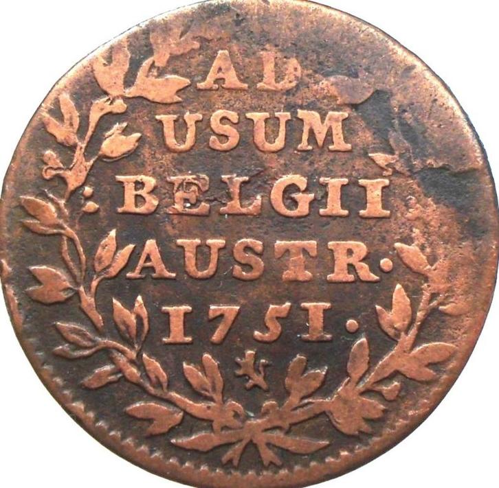 Oostenrijkse Nederlanden 2 liards 1751, Postzegels en Munten, Munten | Nederland, Losse munt, Overige waardes, Vóór koninkrijk