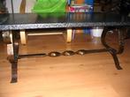 Tuintafel,metalen onderstel, Ophalen, Gebruikt, Rechthoekig, Hout