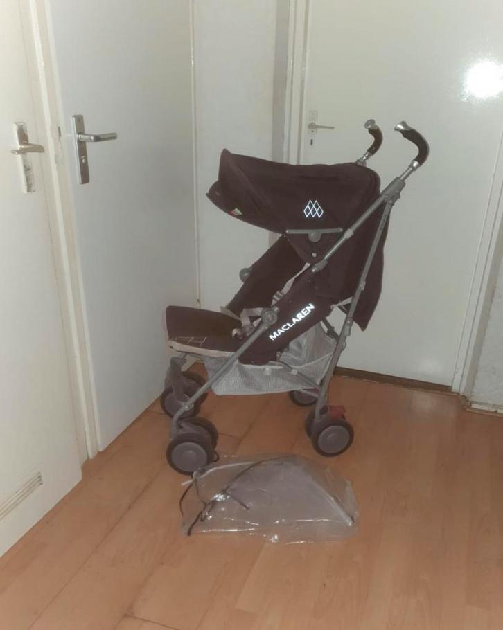 Maclaren Techno XT Standen Buggy met Regenhoes, Kinderen en Baby's, Buggy's, Gebruikt, Maclaren, Regenhoes, Verstelbare rugleuning