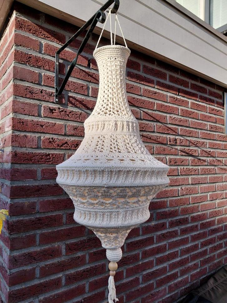 Gehaakte Kroonluchter, Huis en Inrichting, Lampen | Kroonluchters, Nieuw, Stof, Ophalen of Verzenden