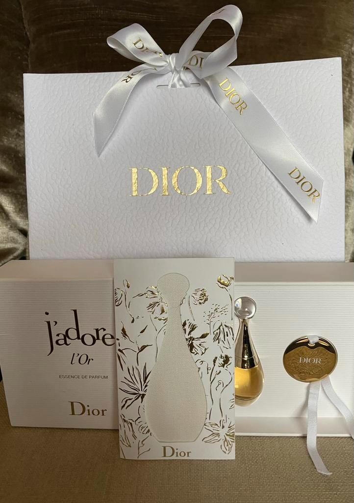 Dior J’adore L’or miniatuur *cadeau doos + geursteen in tas, Verzamelen, Parfumverzamelingen, Nieuw, Miniatuur, Gevuld, Ophalen of Verzenden