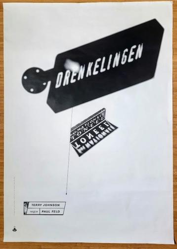 Poster ‘Drenkelingen’ voostelling het Nationale Toneel. Ontw beschikbaar voor biedingen