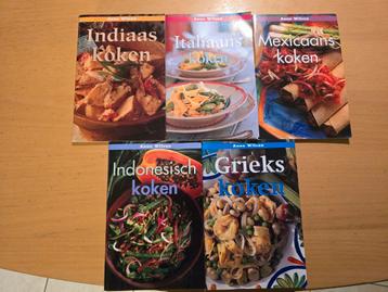5 kookboekjes - wereldkeuken - Anne Wilson beschikbaar voor biedingen