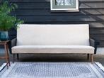 Vintage Jaren 60 Deense Design bank | Ecru, Zwart, 3-zits, Huis en Inrichting, Banken | Bankstellen, Hout, Minder dan 75 cm, Driepersoons