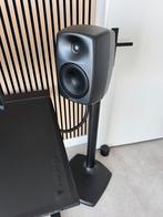 Genelec 8340 AAM + Genelec GLM + Genelec 8000-400 floorstand, Zo goed als nieuw, 120 watt of meer, Front, Rear of Stereo speakers