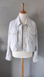 H&M lichtgrijs denim spijkerjack maat L Oversized, H&M, Maat 42/44 (L), Ophalen of Verzenden, Zo goed als nieuw