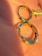 Gouden oorbellen met kruisje, Ophalen of Verzenden, Nieuw, Goud