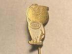 Metalen ESSO Druppelmannetje Speld (Wit/Messingkleur)., Verzenden, Zo goed als nieuw, Merk, Speldje of Pin