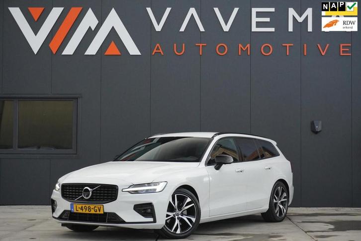 Volvo V60 2.0 B3 R-Design MHEV 2021 Automaat Memory Carplay, Auto's, Volvo, Bedrijf, Te koop, V60, 360° camera, ABS, Achteruitrijcamera