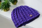 Gehaakte muts voor een meisje (circa 10+), lila,, Meisje, Handgemaakt, Nieuw, Ophalen of Verzenden