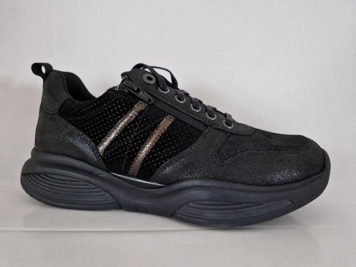 XSENSIBLE STRETCHWALKER, mt 39½,40, wijdte H, zwart met goud, Kleding | Dames, Schoenen, Nieuw, Sneakers of Gympen, Zwart, Ophalen of Verzenden