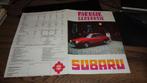 Folder  SUBARU  de Nieuwe Generatie, Boeken, Verzenden, Gelezen, Overige merken