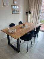 Houten eettafel, Huis en Inrichting, Tafels | Eettafels, Ophalen, Gebruikt, 50 tot 100 cm, Vijf personen of meer