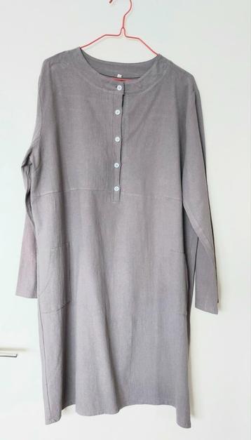 Heel licht paars/grijze blouse/jurk/tuniek, maat XL beschikbaar voor biedingen