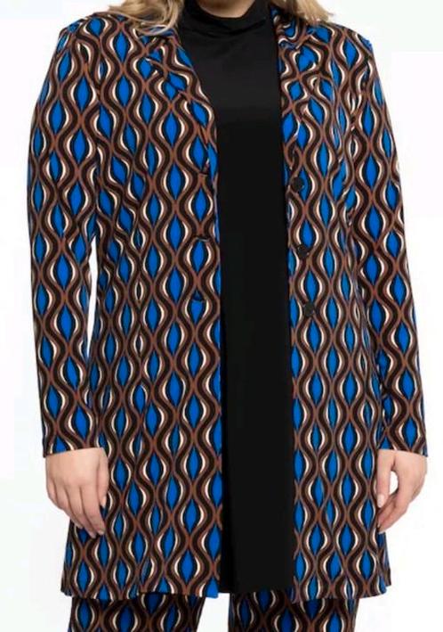 Yoek blazer L (46-48), Kleding | Dames, Jurken, Zo goed als nieuw, Maat 46/48 (XL) of groter, Blauw, Onder de knie, Ophalen of Verzenden