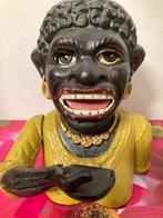 Oude Gietijzeren Spaarpot - Mechanisch, Ophalen of Verzenden