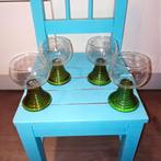 Roemer glaasjes met mooie druifrank gravering 1/8L 4 stuks, Huis en Inrichting, Keuken | Servies, Ophalen, Glas of Glazen, Overige stijlen