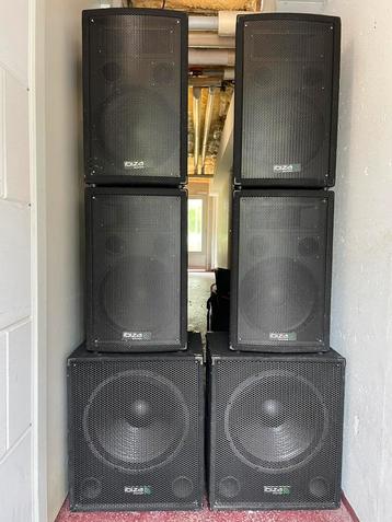 Geluidsset 4000w piekvermogen max. SPL 121dB beschikbaar voor biedingen