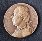 Bronzen penning Prins Willem V 1748-1806, Ophalen of Verzenden, Brons, Nederland