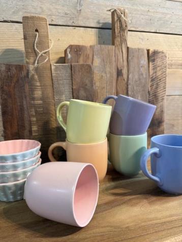 Mok - koffiemok - theemok in leuke pastelkleuren  beschikbaar voor biedingen