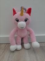 Knuffel fingerlings unicorn aap roze geluid K6292, Ophalen of Verzenden, Zo goed als nieuw, Overige typen