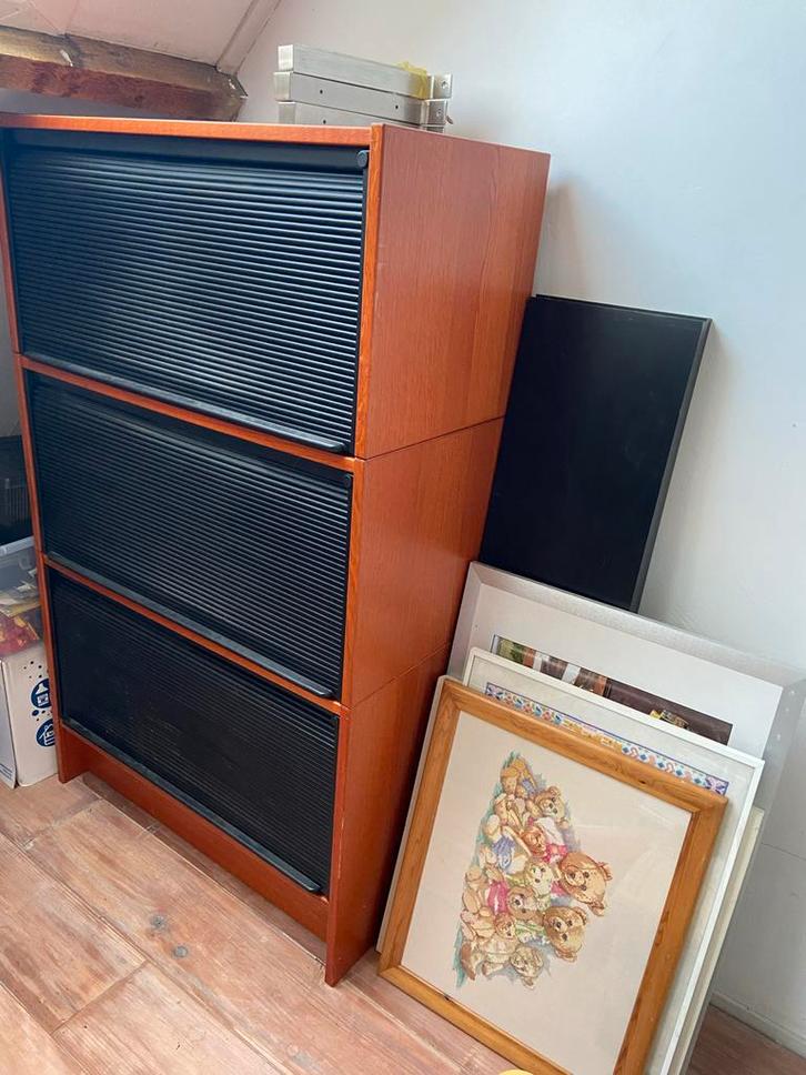 3 Kantoorkasten met Roldeur, Huis en Inrichting, Kasten | Boekenkasten, Gebruikt, 50 tot 100 cm, 100 tot 150 cm, 25 tot 50 cm