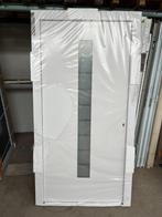Aluminium voordeur 110 x 210 cm Rechts kleur Wit, Nieuw, Buitendeur, Glas, 200 tot 215 cm